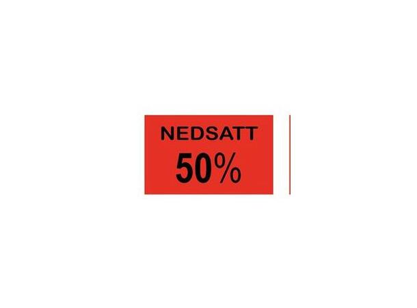 Fluoretikett 26 x 16 Rød 2 "Nedsatt" 